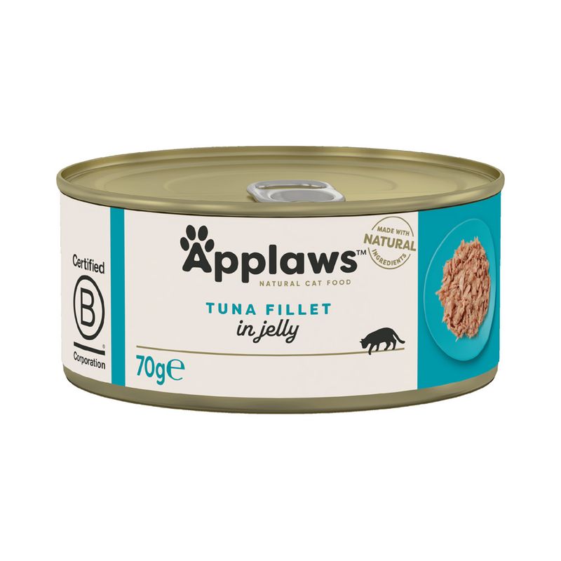 Applaws Cat Food 70g in Jelly Tuna Fillet with Salmon (6 x 70g)