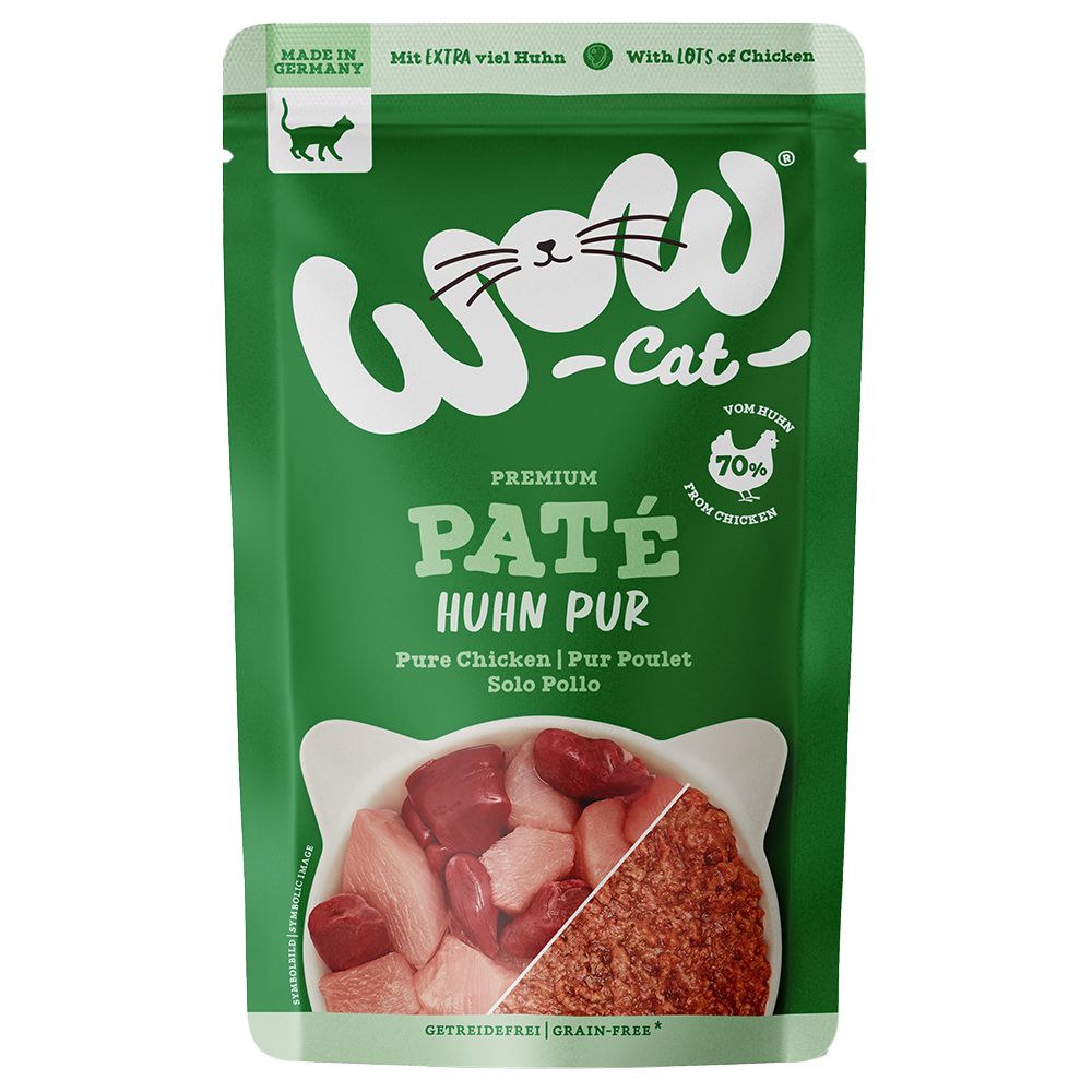 WOW Cat Adult Pâté Saver Pack 24 x 125g Chicken & Salmon