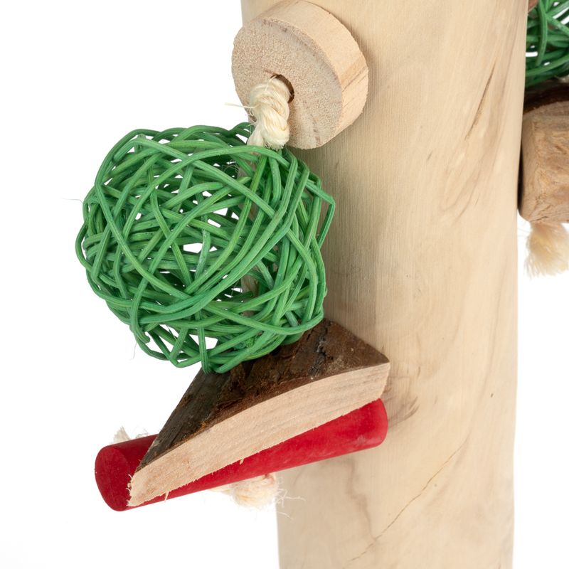 TIAKI XL Java Wood Perch Station Swing 51 x 25 x 19cm (L x W x H)