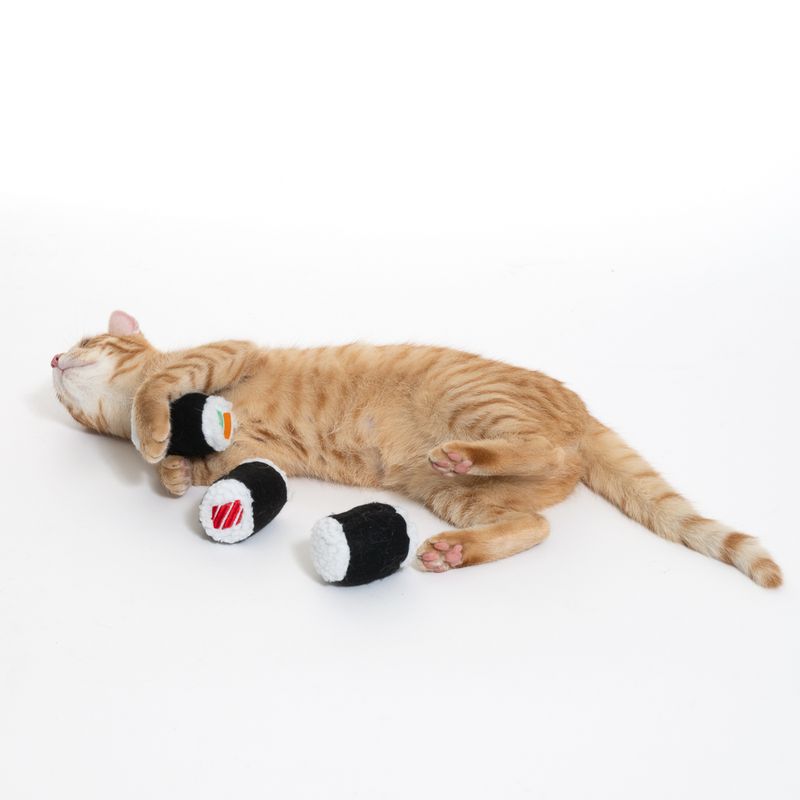 TIAKI Sushi Rolls Cat Toy Set Set of 3 Cushions