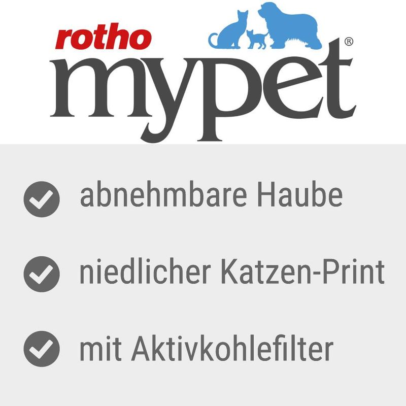 Rotho MyPet Eco BAILEY cat litter tray black