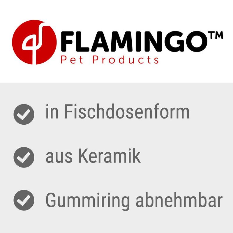 Flamingo Ceramic Bowl Cat Auri 550 ml, L 18.5 x W 13 x H 5 cm