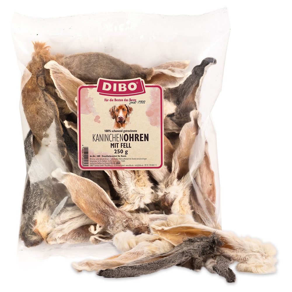 DIBO Rabbit Ears with Fur 250g