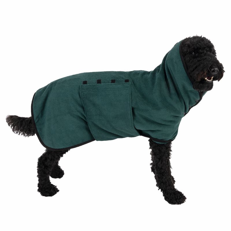 kooa Deluxe Microfibre Dog Bathrobe XS: approx. 25cm Back Length