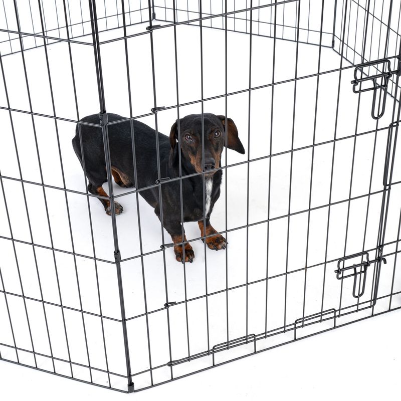 TIAKI High Metal Puppy Pen 8 panels each 61 x 106cm (W x H)