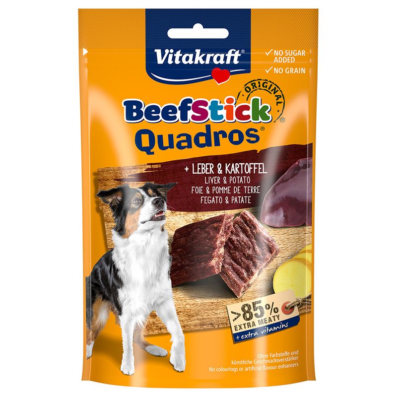 Vitakraft Beef Stick Quadros Saver Pack 7 x 70g Cheese