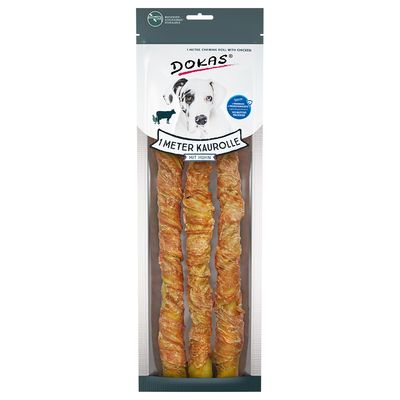 Dokas Dog Treats 1 Metre Chew Wrap Chicken