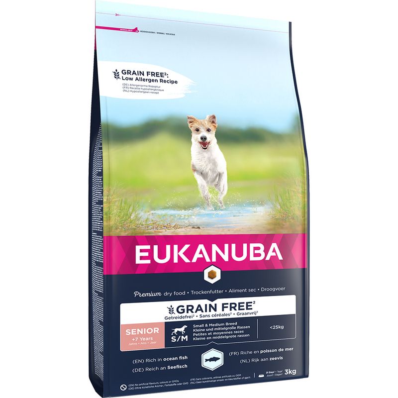 Eukanuba Senior Small & Medium Breed Grain-Free - Ocean Fish 12kg
