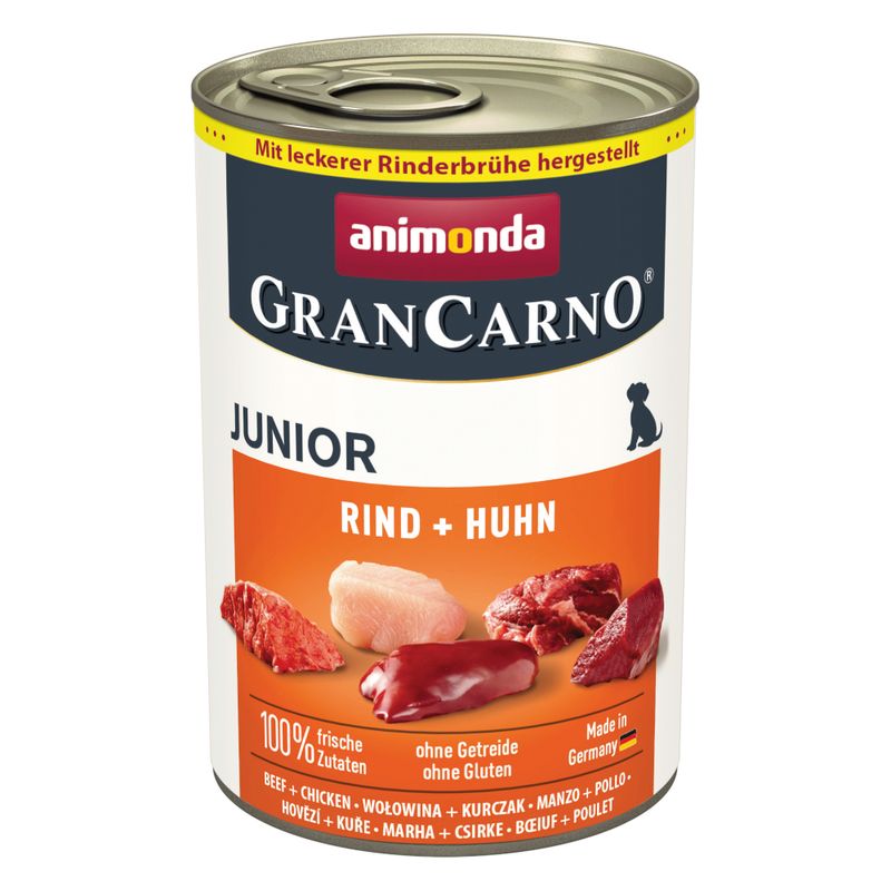 animonda Wet Dog Food + 80g animonda Gran Carno Dog Snack Free! * Adult Multi-Meat Cocktail (6 x 800g) + Meat Chunks - Medium/Maxi Pure Beef (80g)