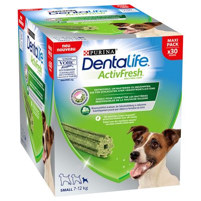 PURINA Dentalife Active Fresh Daily Dental Care Snacks for Small Breed Dogs 30 Sticks