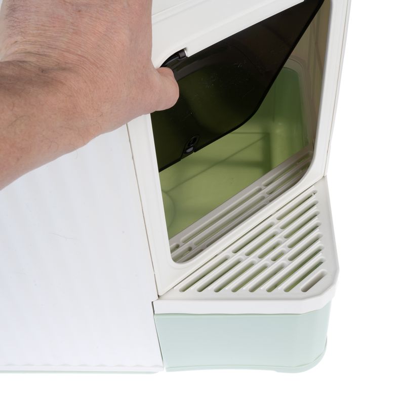 kooa Hop-In Eco-plastic Litter Box White / Mint