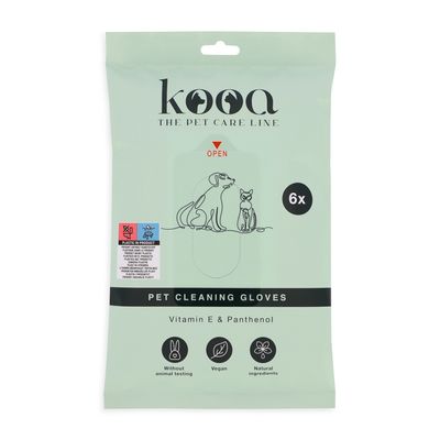 kooa Pet Cleaning Gloves 3 Pairs (6 Gloves)