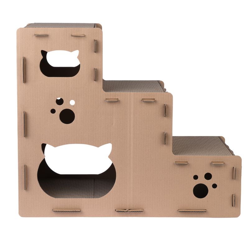 TIAKI Scratching Stairs Puzzle for Cats 70 x 40 x 60 cm (L x W x H)