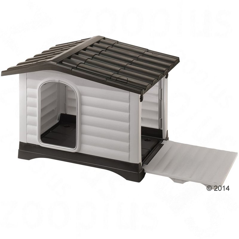 Ferplast Dogvilla Plastic Dog Kennel Dogvilla 90: L 88 x W 72 x H 65 cm
