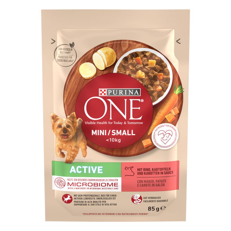 PURINA ONE Mini Active Beef & Carrots 26 x 85g