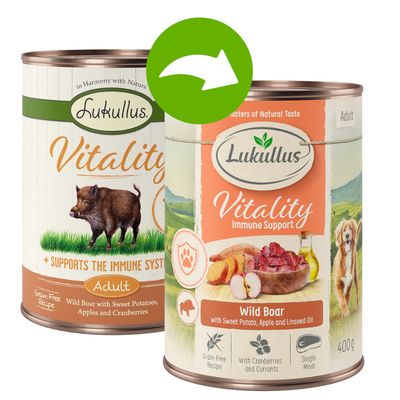 Lukullus Vitality Immune System: Wild Boar (Grain-Free) 6 x 400g