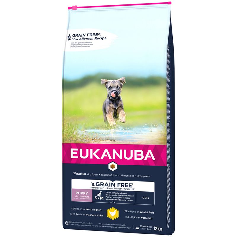 Eukanuba Grain Free Puppy Small & Medium Breed - Chicken 12kg