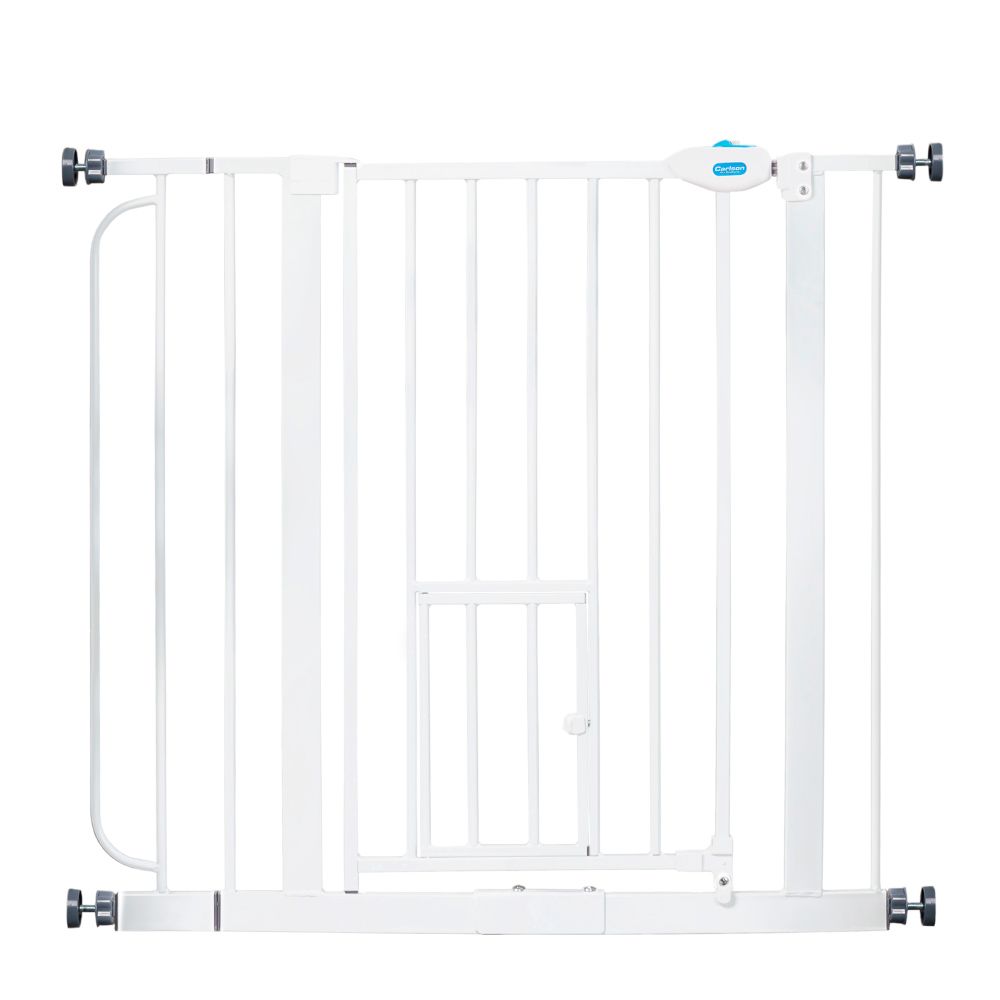 Carlson Pet Gate with Cat Flap Height 76.2cm, Width 73.66 - 92.71cm