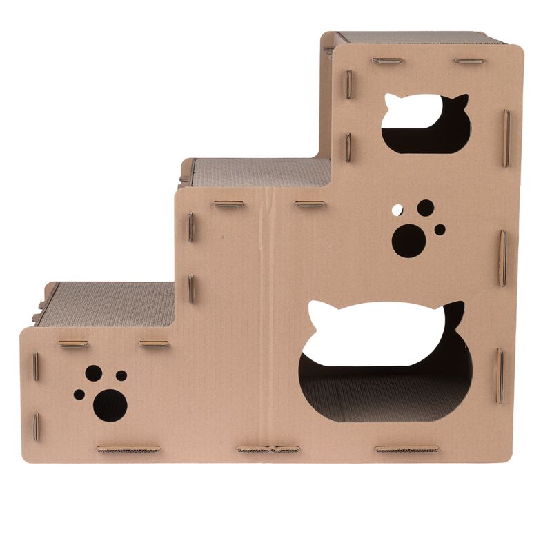 TIAKI Scratching Stairs Puzzle for Cats 70 x 40 x 60 cm (L x W x H)