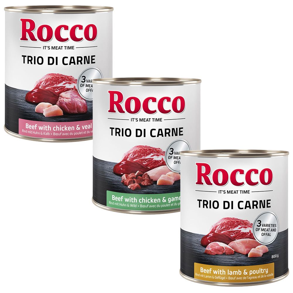 Rocco Trio di Carne Mixed Trial Pack 6 x 800g Mix (3 Varieties)