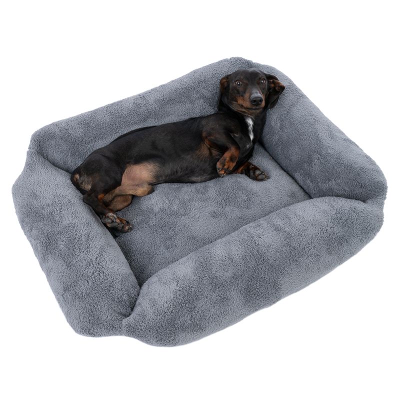 TIAKI Lazy Bear Dog Bed – Dark Grey Size M: 70 x 55 x 20cm (L x W x H)