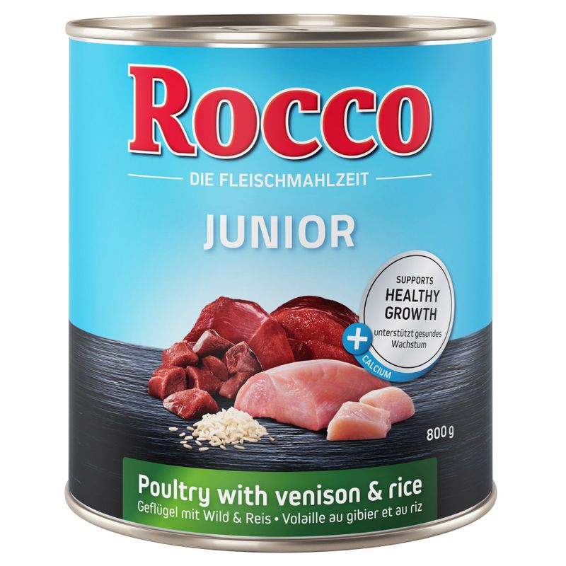 Rocco Junior Saver Pack 24 x 800g Turkey with Veal Hearts & Rice