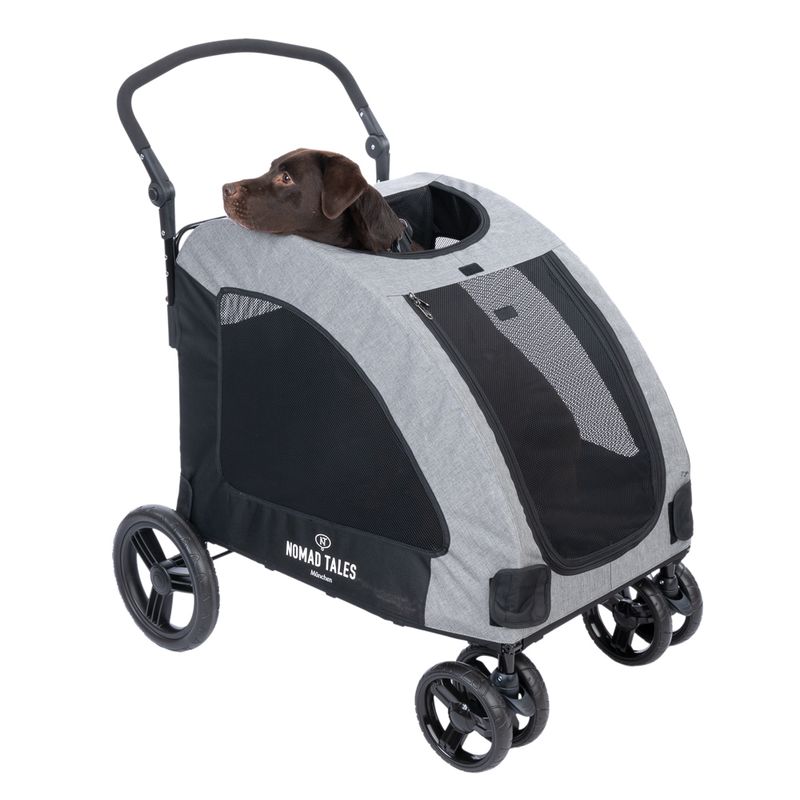 Nomad Tales Spirit Pet Stroller - Stone 95 x 82 x 120 cm (L x W x H), up to 40kg capacity