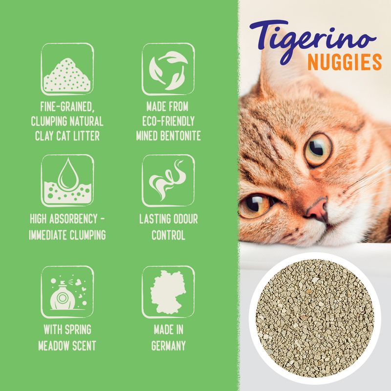 Tigerino Nuggies Cat Litter – Spring Meadow Scent 14l