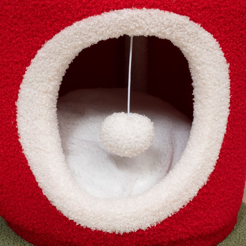 TIAKI Hot Chocolate & Candy Cane Scratching Post Red/Green/White