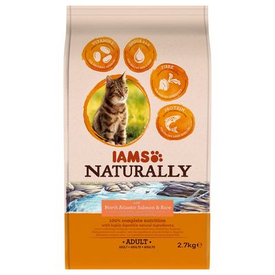 IAMS Naturally Cat Adult Salmon 2.7kg