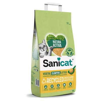 2 x Sanicat Cat Litter - 20% Off! * Natura Activa Corn Cob Clumping (2 x 6l)