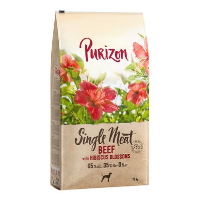 Purizon Single Meat Adult Dog - Grain-Free Beef with Hibiscus Blossoms 1kg