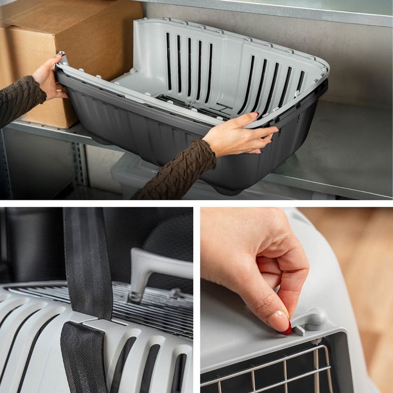 Lionto Plastic Transport Box with Metal Door 35.5 x 58.5 x 40cm (W x L x H)