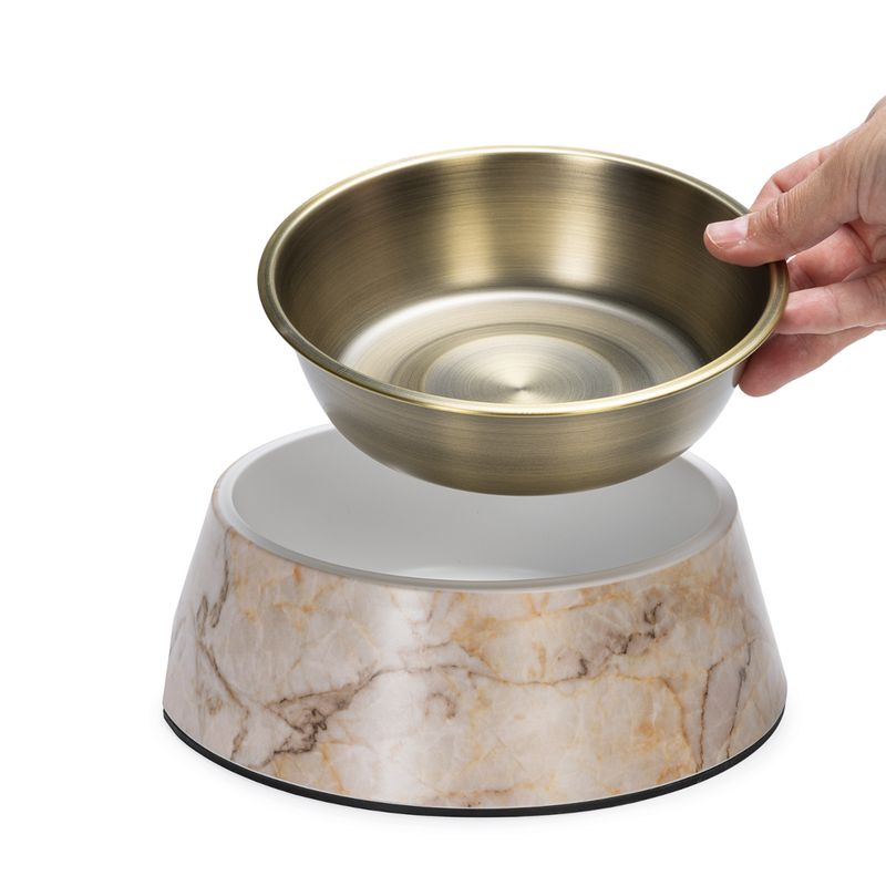Designed by Lotte Marble Melamine Feeding Bowl - Beige 700ml, diameter 22cm