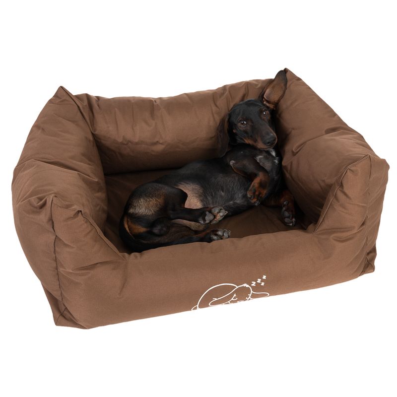 Strong & Soft Dog Bed - Brown 76 x 60 x 21cm (L x W x H)