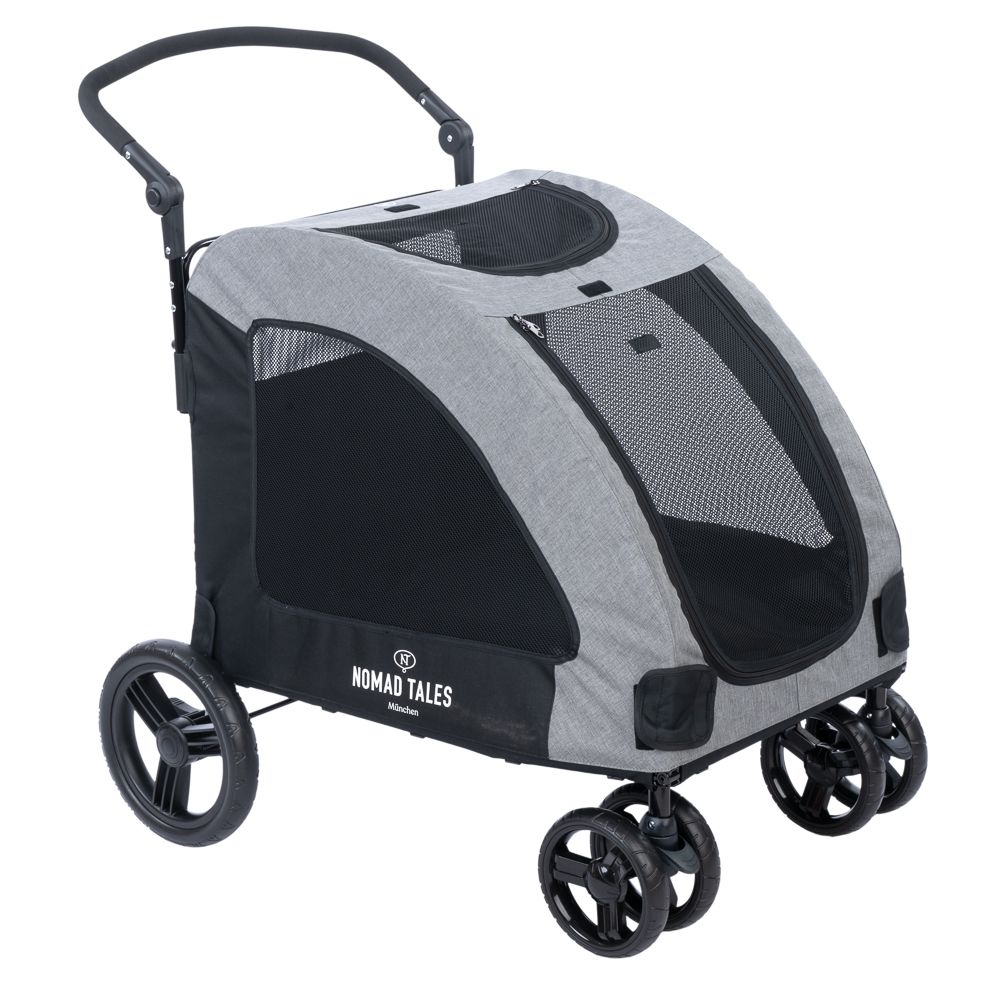 Nomad Tales Spirit Pet Stroller - Stone 95 x 82 x 120 cm (L x W x H), up to 40kg capacity
