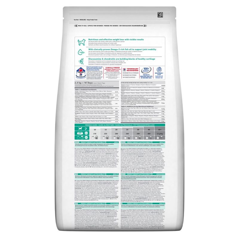 Hill’s Science Plan Adult 1+ Perfect Weight & Active Mobility Medium 2.5kg