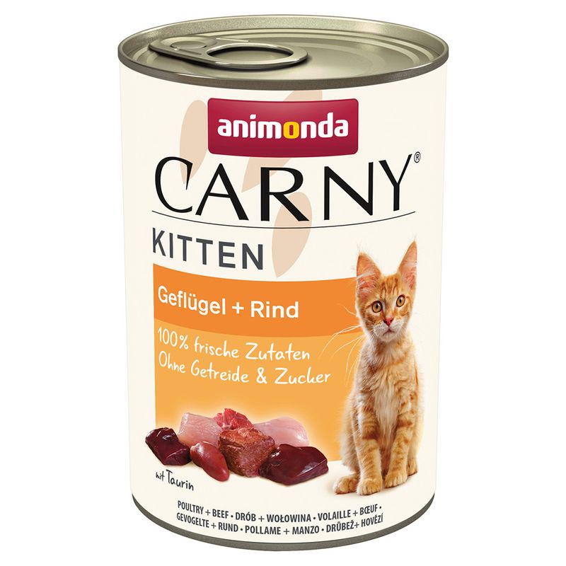 animonda Carny Kitten Saver Pack 24 x 400g Poultry & Beef