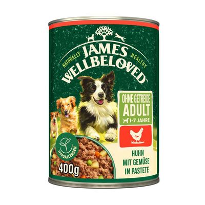 James Wellbeloved Adult Dog Grain Free Hypoallergenic Chicken in Pâté 6 x 400g