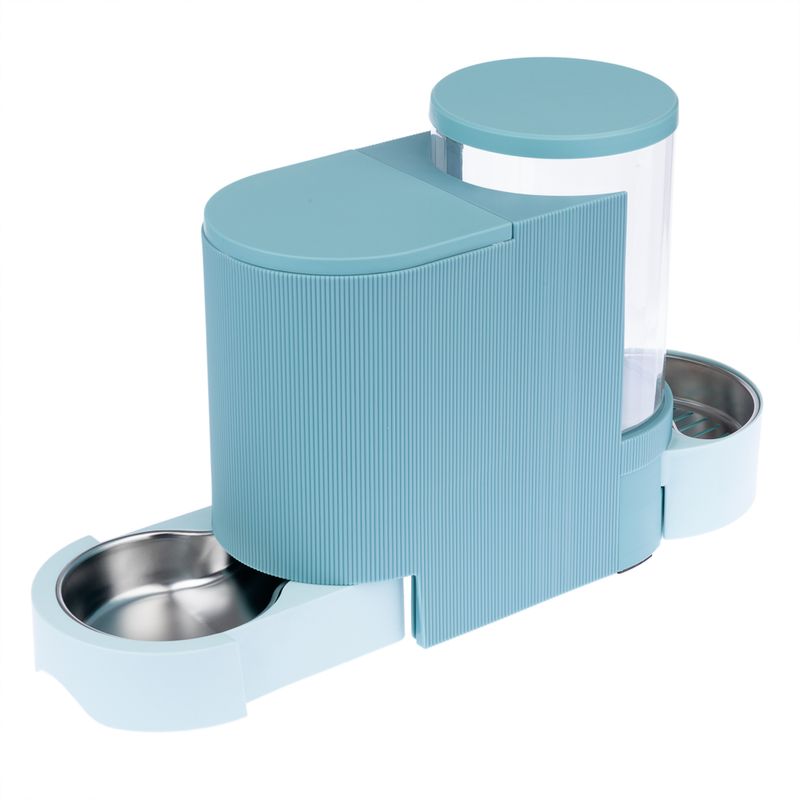 TIAKI Light Blue Food and Water Dispenser Up to 1.3kg Dry Food & 3L Water