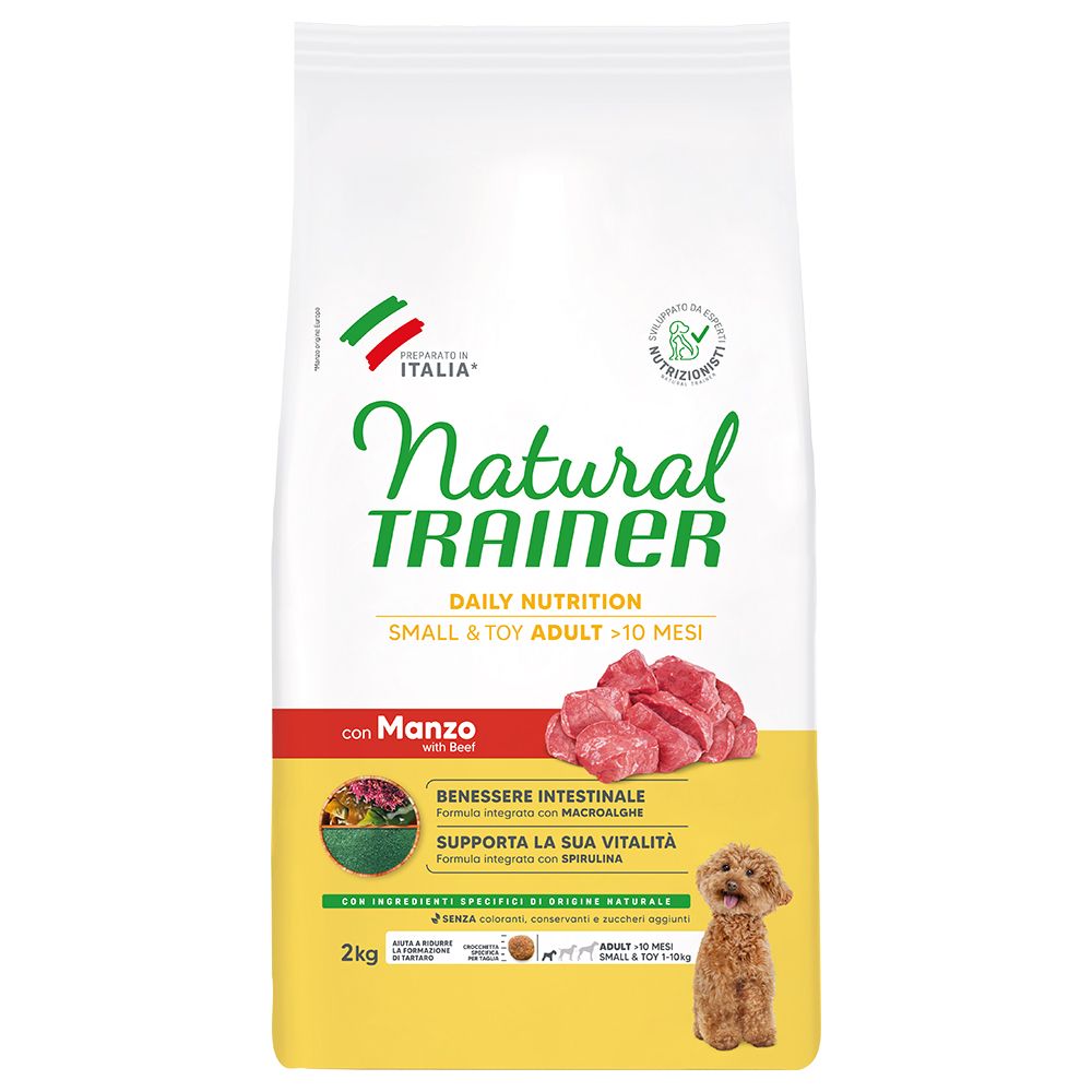 Natural Trainer Dog Adult Small & Toy with Beef 2kg