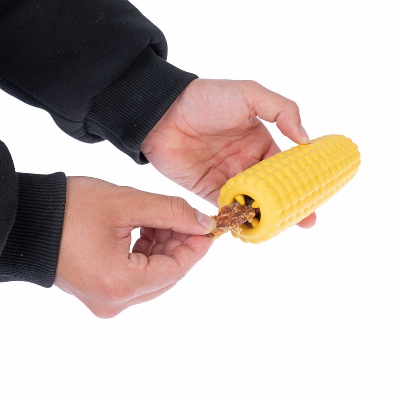 TIAKI Rubber Corn on the Cob Treat Toy approx. diameter 5 x (L) 14.5 cm