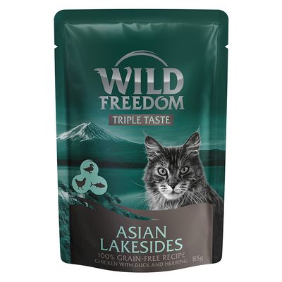 Wild Freedom Triple Taste Pouches 8 x 85g European Highlands (Chicken, Salmon & Lamb)
