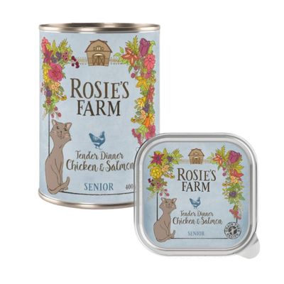 Rosie's Farm Senior Tender Dinner with Chicken & Salmon 16 x 100g (trays)