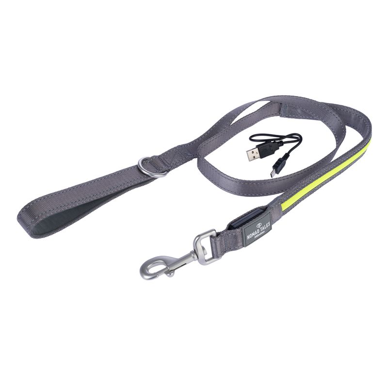 Nomad Tales Spirit USB LED Lead - Neon Yellow & Grey 120cm Length, 25mm Width