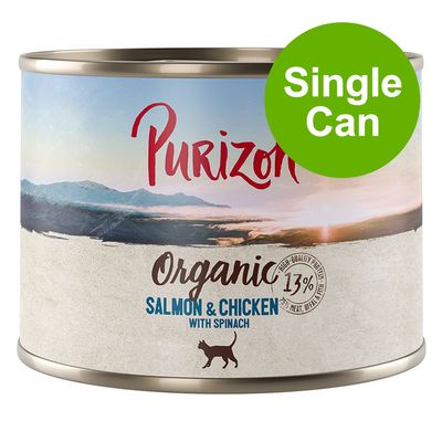 1 x 200g Purizon Organic Salmon & Chicken Wet Cat Food - Try Now!* Salmon & Chicken with Spinach (200g)
