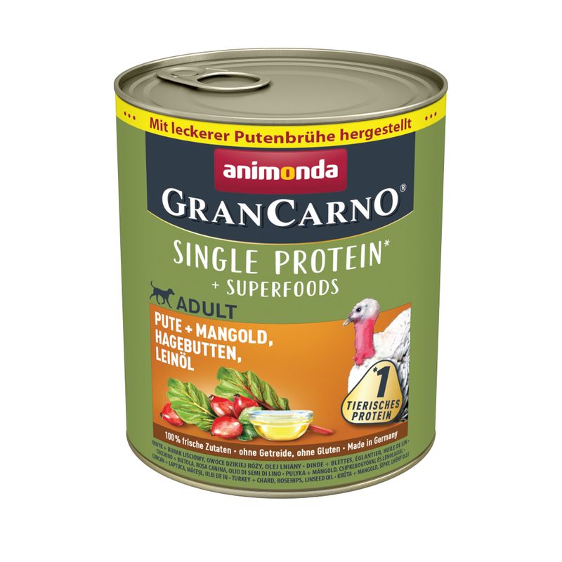 animonda GranCarno Superfoods Adult 6 x 800g Lamb, Amaranth, Cranberries & Salmon Oil
