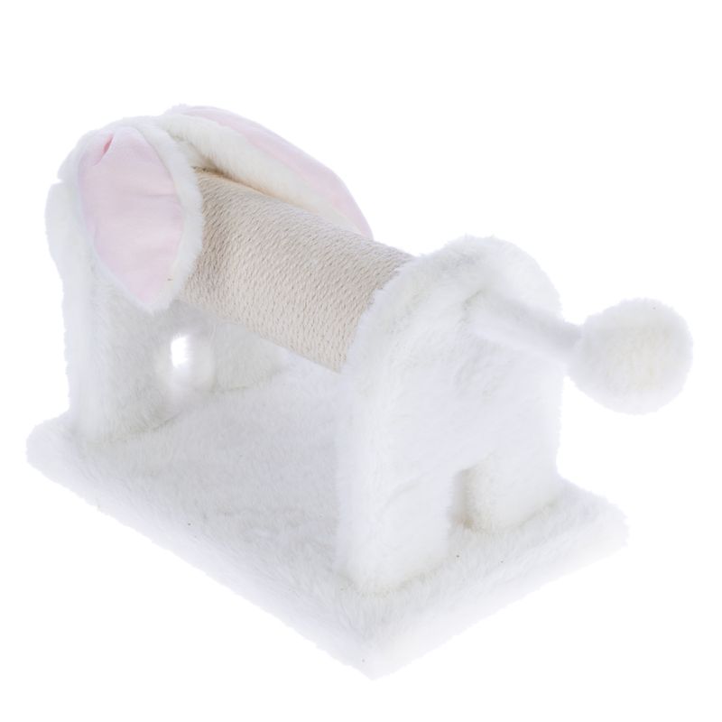 TIAKI Bunny Scratching Post for Cats White