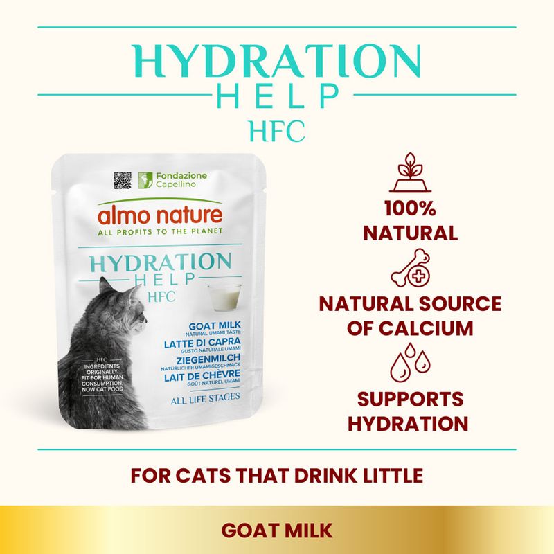 Almo Nature HFC Hydration Help Saver Pack 24 x 50g Goat's Milk
