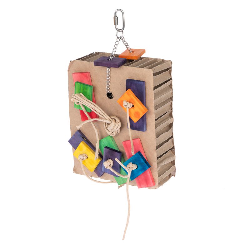 TIAKI Shreddy Cardboard Box Bird Toy 15 x 8 x 23cm (L x W x H)